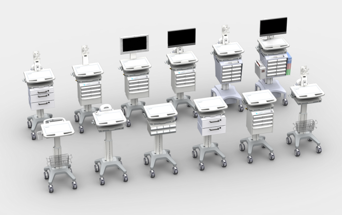 KbPort™ Healthcare Custom Medical Carts: A Complete Guide to our Carts-on-Wheels (COW) also called Workstations-on-Wheels (WOW)