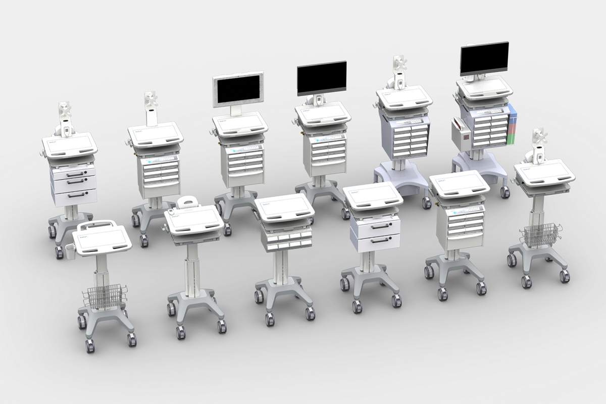 KbPort™ Healthcare Custom Medical Carts: A Complete Guide to our Carts-on-Wheels (COW) also called Workstations-on-Wheels (WOW)